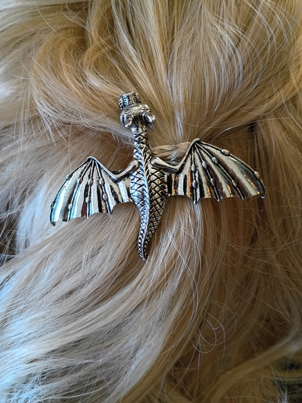 *NWOT* Silver Dragon Hair Barrette for Reptile Enthusiasts